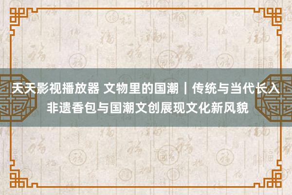 天天影视播放器 文物里的国潮｜传统与当代长入 非遗香包与国潮文创展现文化新风貌
