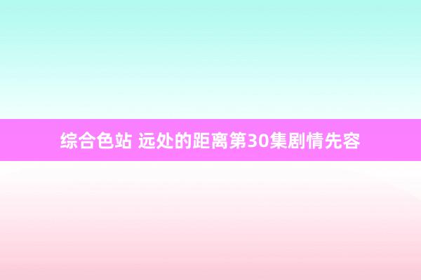 综合色站 远处的距离第30集剧情先容