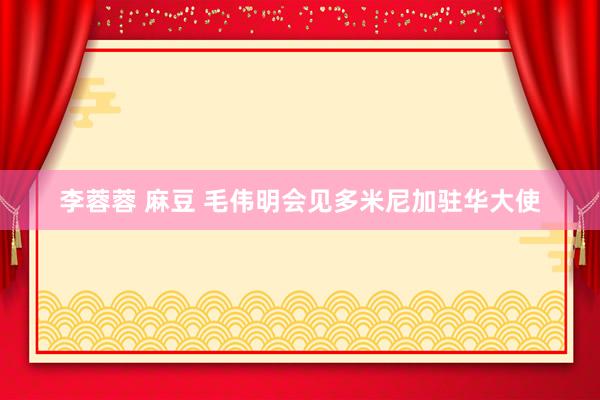 李蓉蓉 麻豆 毛伟明会见多米尼加驻华大使