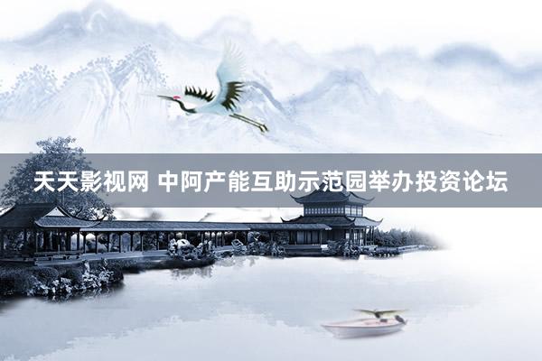 天天影视网 中阿产能互助示范园举办投资论坛