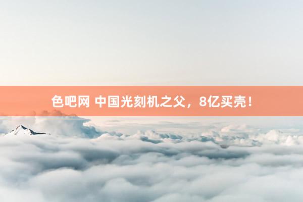 色吧网 中国光刻机之父，8亿买壳！